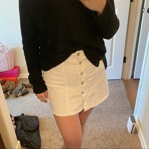 White denim skirt